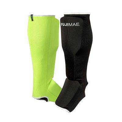 FUJIMAE Reversible Shin&Instep Guards 2.0 Noir-Vert