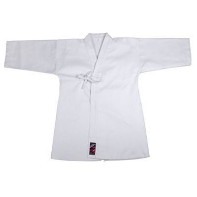 FUJIMAE Rice Grain Cotton Aikido Jacket Fehèr