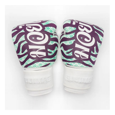 Guantes de Boxeo FUJIMAE SakYant 2 Piel Blanco-Morado