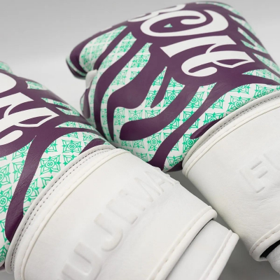 Guantes de Boxeo FUJIMAE SakYant 2 Piel Blanco-Morado