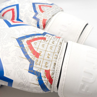Guantes de Boxeo FUJIMAE SakYant 2 Piel Blanco-Rojo