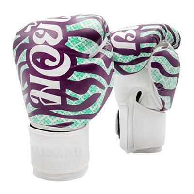 FUJIMAE SakYant Leather Boxing Gloves Vit-Lila