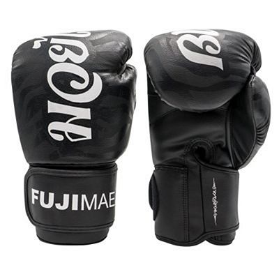 FUJIMAE SakYant Primeskin Boxing Gloves Black