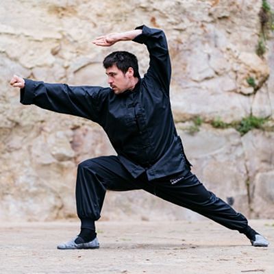 FUJIMAE Uniforme Kung Fu Training Negro