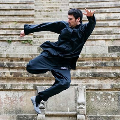 FUJIMAE Uniforme Kung Fu Training Negro