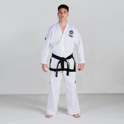 FUJIMAE Training Lite Black Belt ITF Approved Dobok Fehèr