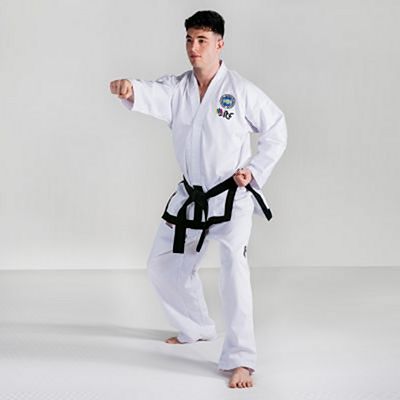 FUJIMAE Training Lite Black Belt ITF Approved Dobok Fehèr