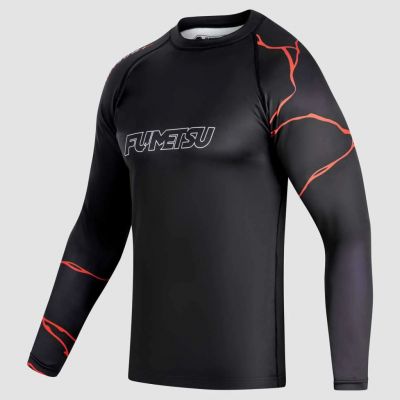 Fumetsu Kintsugi Long Sleeve Rash Guard Nero-Rosso