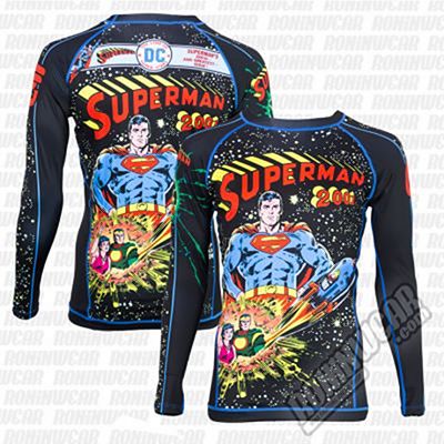 Fusion FG Superman 2001 Comic Cover Rashguard Black