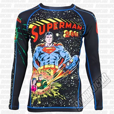 Fusion FG Superman 2001 Comic Cover Rashguard Preto