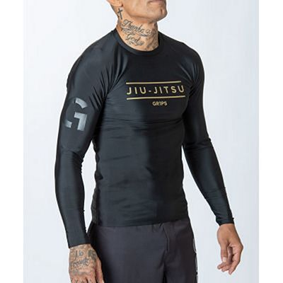 Gr1ps Armadura Pro High Compression Rashguard Svart-Gold