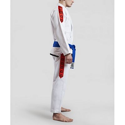 Gr1ps Classic Jiu Jitsu Gi Branco-Vermelho