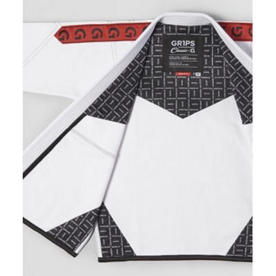 Gr1ps Classic Jiu Jitsu Gi Branco-Vermelho