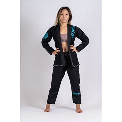 Gr1ps Ladies Jiu Jitsu Kimono Primero Competition Preto-Celeste