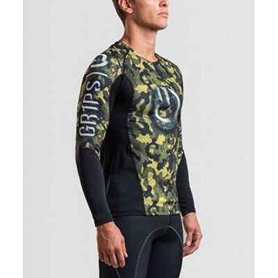 Gr1ps Rashguard Armadura 2.0 Woodland L/S Grün