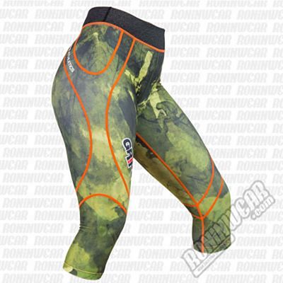 Gr1ps Woman Short Leggings Camo Grön