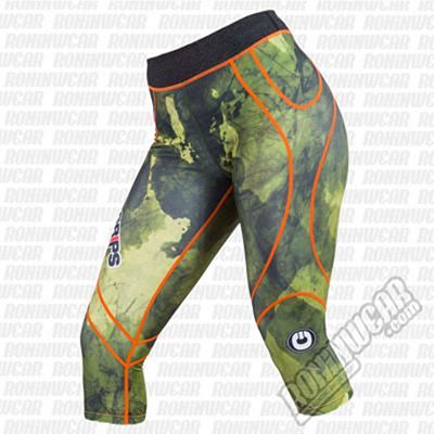 Gr1ps Woman Short Leggings Camo Grön