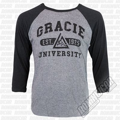 Gracie Apparel T-shirt Raglan L/S Szürke-Fekete