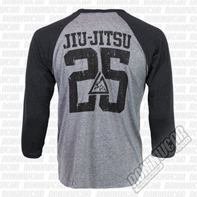 Gracie Apparel T-shirt Raglan L/S Gris-Negro