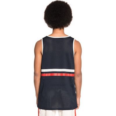 Grimey Ashe Mesh Tank Top Navy Blue