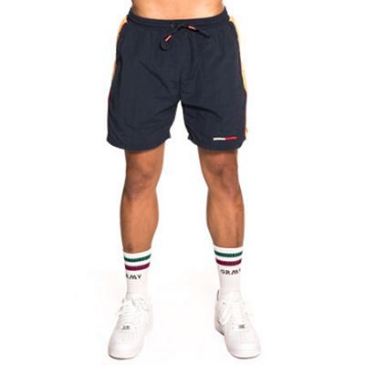 Grimey Counterblow Running Shorts Navy Blu