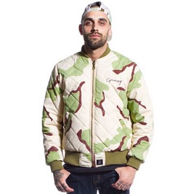 Grimey Double Face Reversible Bomber Marrone-Camo