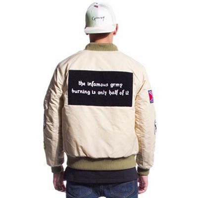 Grimey Double Face Reversible Bomber Marrone-Camo