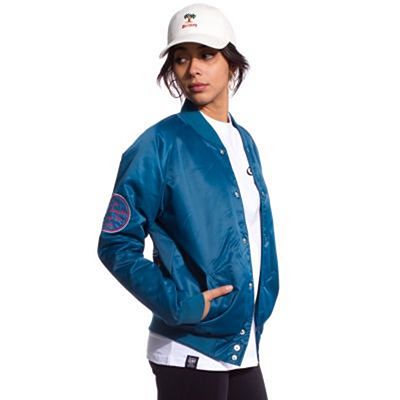 Grimey In Havana Satin Unisex Jacket Navy Blu