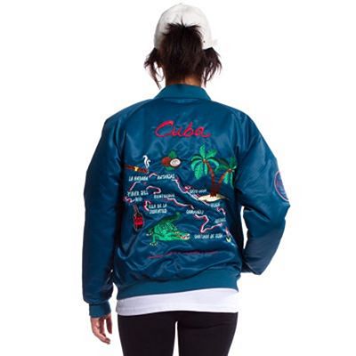 Grimey In Havana Satin Unisex Jacket Azul Marinho