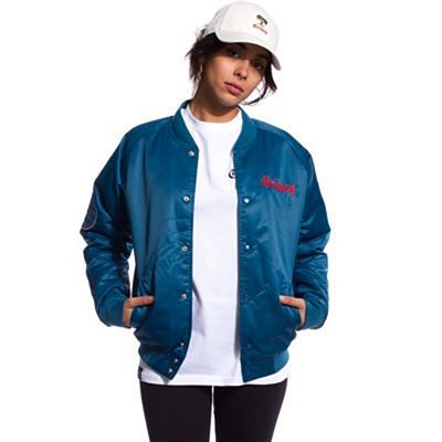 Grimey In Havana Satin Unisex Jacket Navy Blu