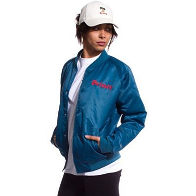 Grimey In Havana Satin Unisex Jacket Navy Blu