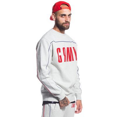 Grimey The Payback Crewneck Grigio-Rosso