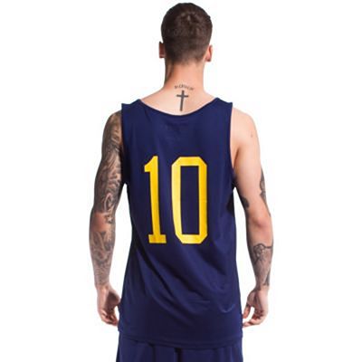 Grimey X Years Mesh Tank Top Bleu Marine-Jaune