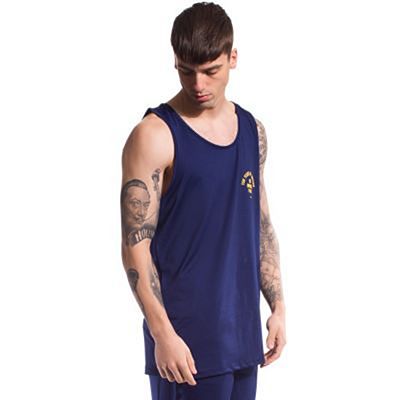 Grimey X Years Mesh Tank Top Bleu Marine-Jaune