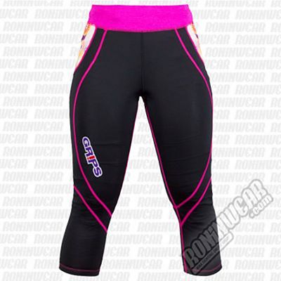 Grips Athletics Woman Leggings Power Flower Noir