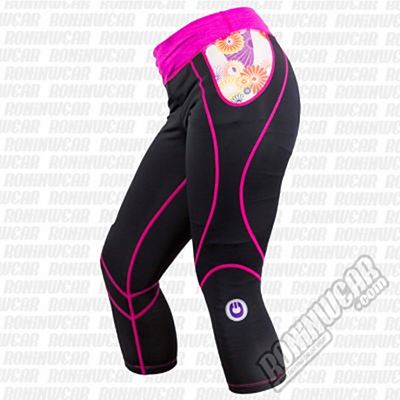 Grips Athletics Woman Leggings Power Flower Fekete