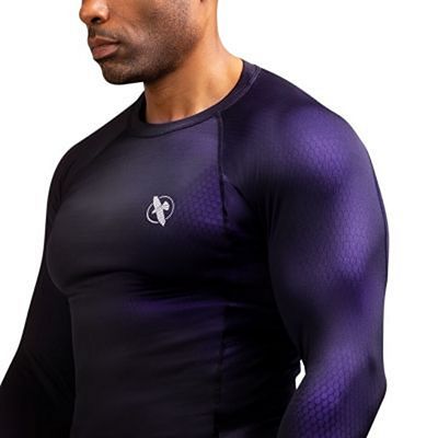 Hayabusa Fusion Rashguard Preto-Roxo