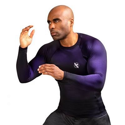 Hayabusa Fusion Rashguard Preto-Roxo