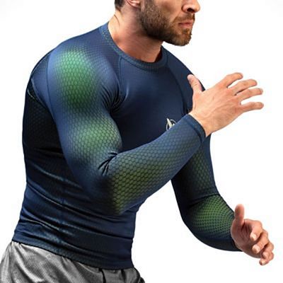 Hayabusa Fusion Rashguard Blu-Verde