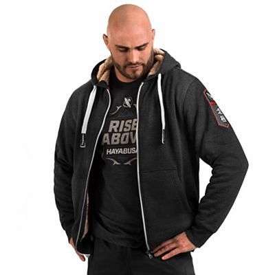 Hayabusa Heavyweight Sherpa-Lined Zip Hoodie Grå