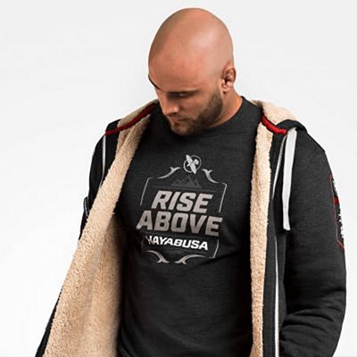 Hayabusa Heavyweight Sherpa-Lined Zip Hoodie Grigio