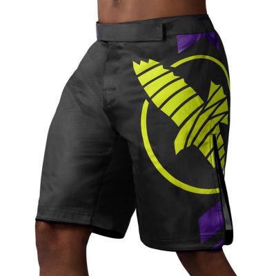 Hayabusa Icon Fight Shorts Black-Yellow