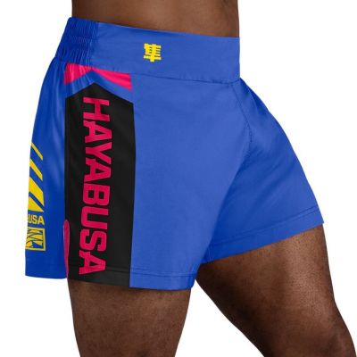 Hayabusa Icon Kickboxing Shorts Blue-Yellow
