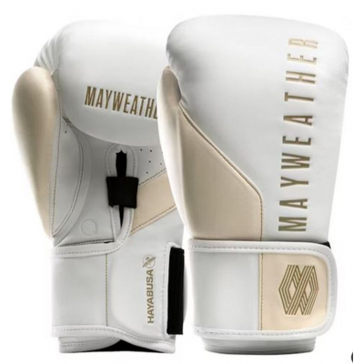 Hayabusa Mayweather Champ Boxing Gloves Blanco-Oro