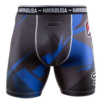 Hayabusa Metaru 47 Silver Compression Shorts Svart-Blå