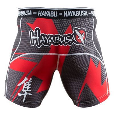 Hayabusa Metaru 47 Silver Compression Shorts Black-Red