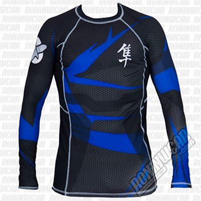 Hayabusa Metaru Rashguard L/S Negro-Azul