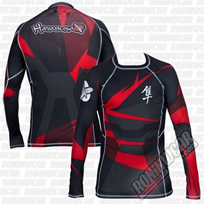 Hayabusa Metaru Rashguard L/S Black-Red