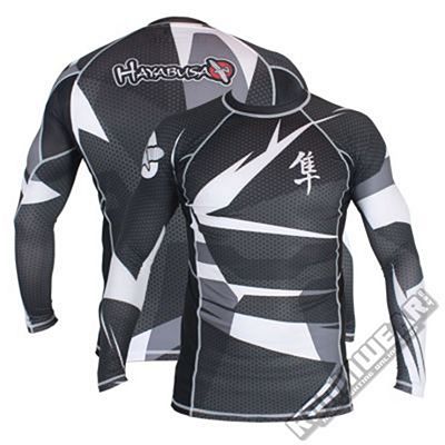 Hayabusa Metaru Rashguard L/S Nero-Bianco