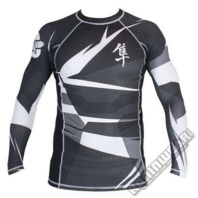 Hayabusa Metaru Rashguard L/S Black-White